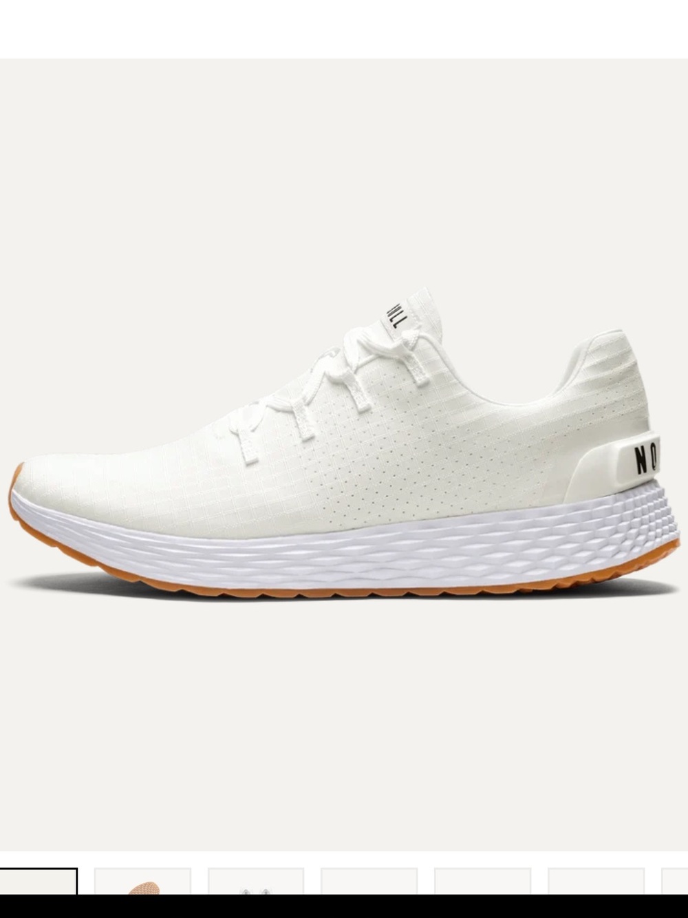 NOBULL Women's Allday 365 Sneaker - White with Gum Outsole